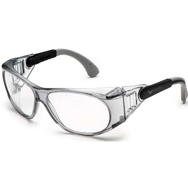 imagem do produto Óculos de Segurança Univet  539 - 539.00.13.99 - Ideal Para Aplicar Lentes de Grau Cor Cinza e Preto Ca 51287