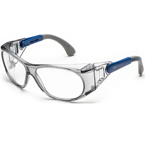 imagem do produto Óculos de Segurança Univet  539 - 539.00.01.99 - Ideal Para Aplicar Lentes de Grau Cor Cinza e Azul  Ca 51287