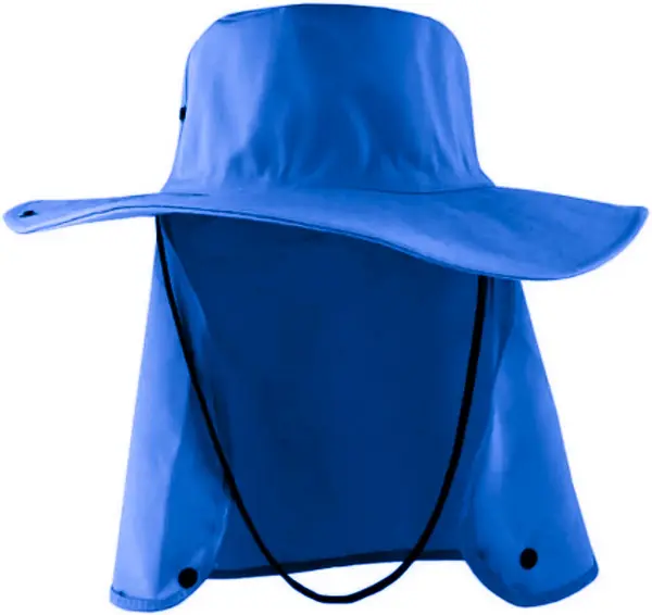 Chapéu Pescador Com Proteção na Nuca Com Proteção Uv Cor Azul Royal