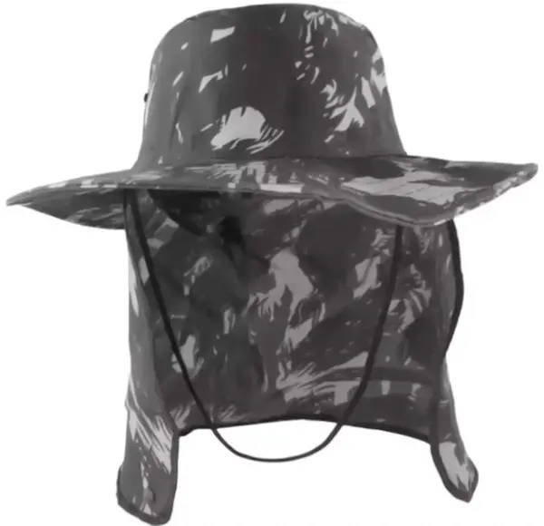 imagem do produto Chapéu Pescador Com Proteção na Nuca Com Proteção Uv Camuflado Preto e Cinza imagem do produto Chapéu Pescador Com Proteção na Nuca Com Proteção Uv Camuflado Preto e Cinza