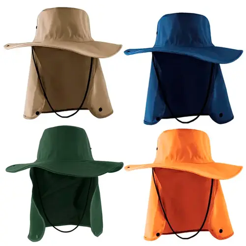 imagem do produto Chapéu Pescador Tipo Australiano Com Aba na Nuca Proteção UV - Diversas Cores