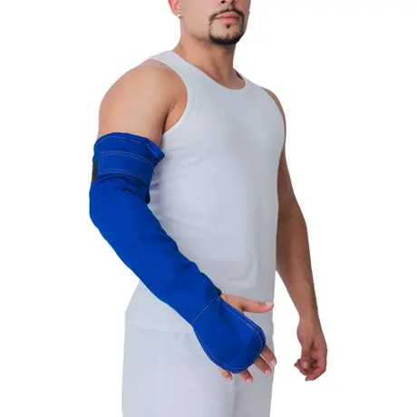 imagem do produto Mangote Térmico Alta Temperaturo Azul Royal 64 Cm fechamento em Velcro CA 50077