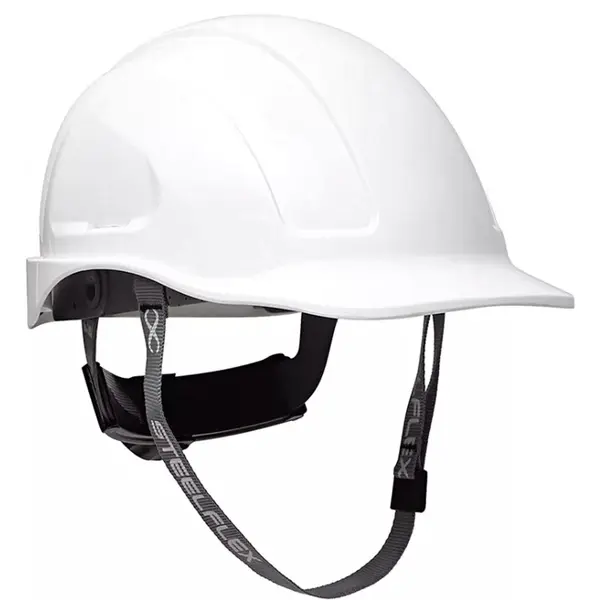 Capacete Steelflex Turtle Branco CPCT10601 com Aba Frontal, Suspensão, Catraca e Jugular Ca35983