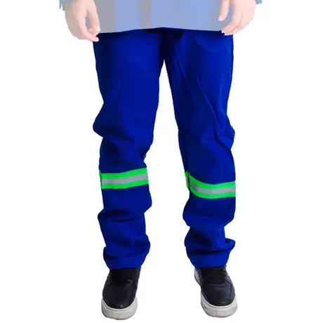 imagem do produto Calça Eletricista NR 10 Risco 2 Atpv 10,0 Maicol Cor Azul Royal Refletivo Verde CA 44109