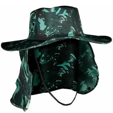 imagem do produto Chapéu Pescador Com Proteção na Nuca Com Proteção Uv Verde Camuflado