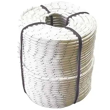 imagem do produto Corda Trançada K2 12MM NR18 Certificada Branca Rolo Com 50 Metros