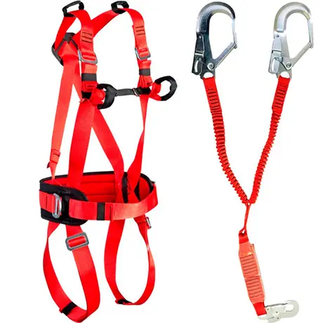 imagem do produto Kit Cinto Paraquedista 4 Pontos Comfort + Talabarte Duplo em Y Expand Ultra Safe Linha Rosso USCJ006356150  CA 51740