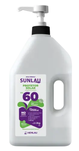 imagem do produto Protetor Solar Sunlau Marca Henlau Fator 60 Com Repelente Com Icaridina Frasco 2 kG