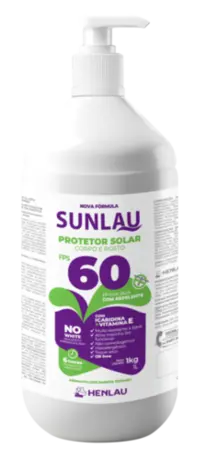 imagem do produto Protetor Solar Sunlau Marca Henlau Fator 60 Com Repelente Icaridina Frasco 1 kG/LT