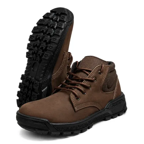 imagem do produto Bota de Segurança Wonder Work Bico de Pvc Marrom Couro Nobuck Solado de Borracha CA 52609