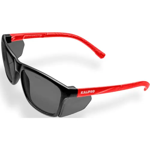 imagem do produto Óculos de Segurança Kalipso Cancun Haste Vermelha e Lente Cinza Permite Lentes Corretivas CA 45873