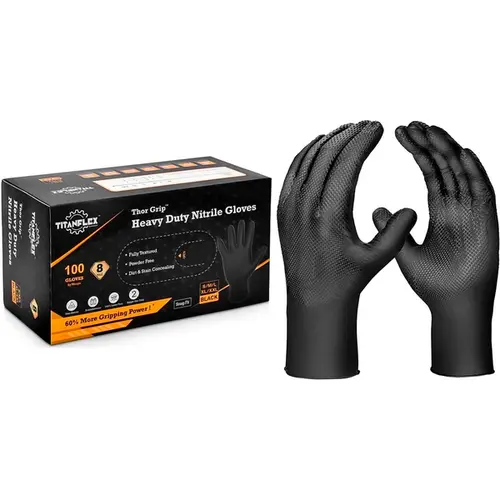 imagem do produto Luvas de Segurança Nitrílica Super Glove Preta – Caixa 100 Unidades – Super Safety – CA 38645