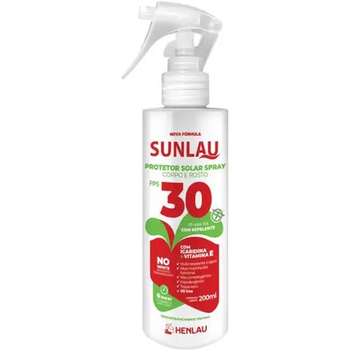 imagem do produto Protetor Solar Sunlau Spray FPS 30 com Icaridina – Proteção Solar + Repelente