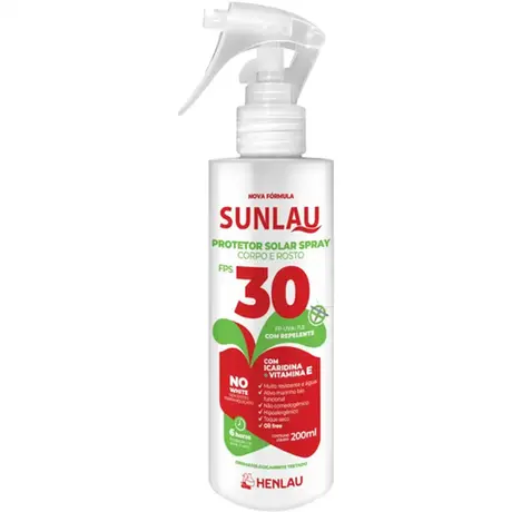 imagem do produto Protetor Solar Sunlau Spray FPS 30 com Icaridina – Proteção Solar + Repelente