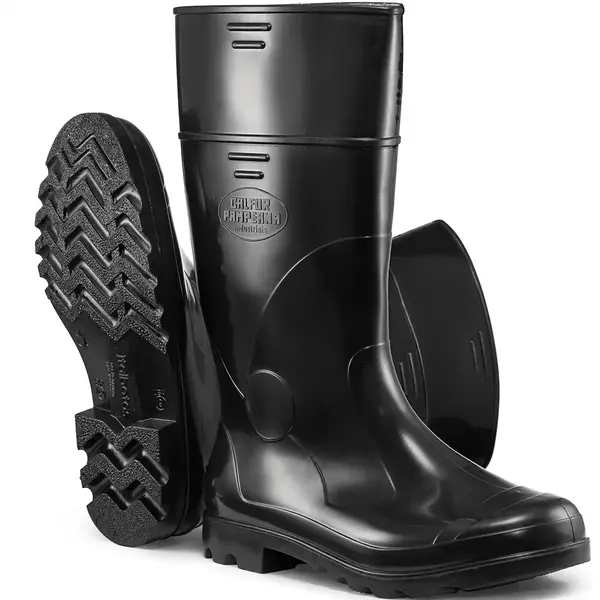 imagem do produto Bota de Pvc Calfor Industrial Cano Longo Com Forro Preta Qualidade Inabalável CA 37.773