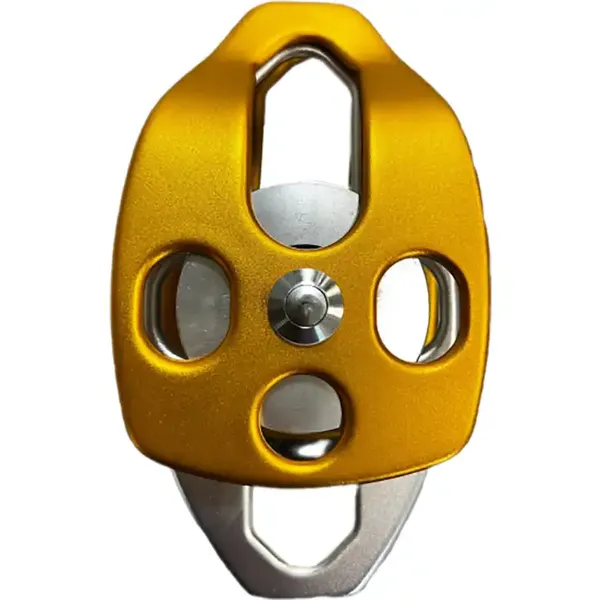 imagem do produto Polia Dupla em Alumínio para Corda Vicsa VIC 24.500 - Roldana Dupla para Corda até 15mm - Resgate e Içamento - Trabalho em Altura NR35