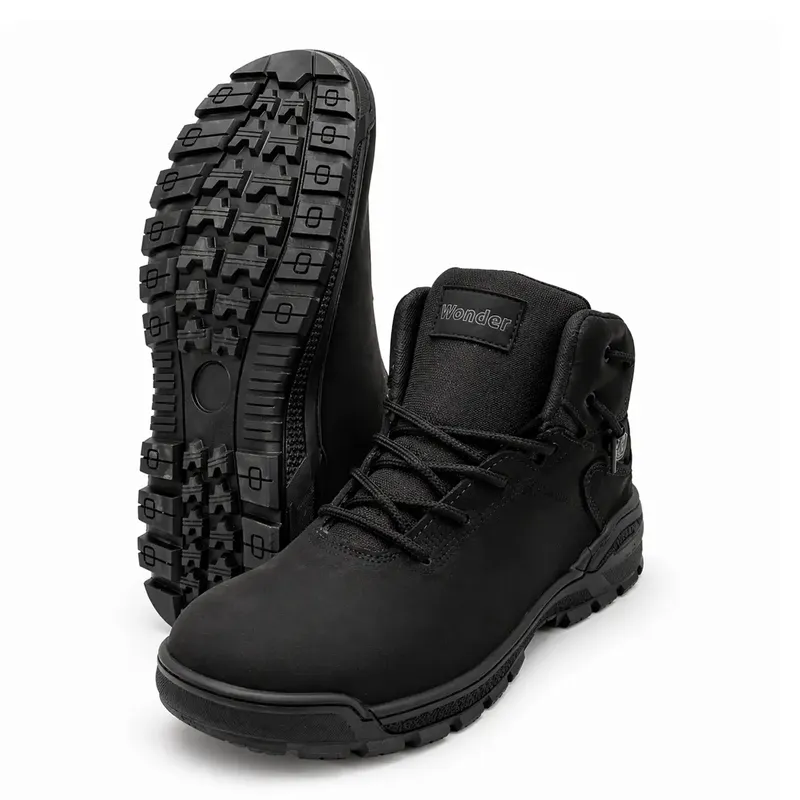 imagem do produto Bota de Segurança Wonder Impact Bico de Pvc Preta Couro Nobuck CA 52609 imagem do produto Bota de Segurança Wonder Impact Bico de Pvc Preta Couro Nobuck CA 52609