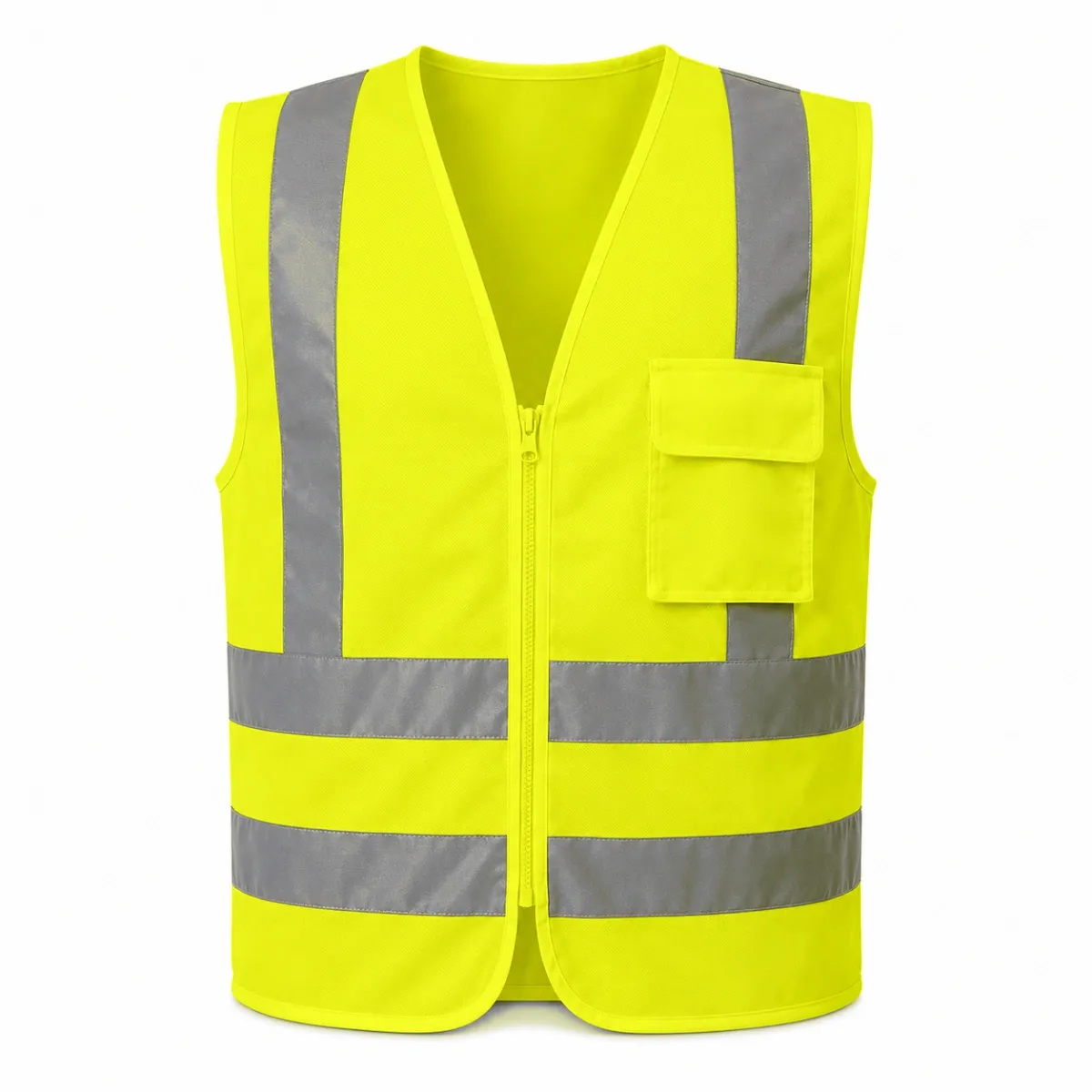 imagem do produto Colete Refletivo Amarelo Volk Classe 2 Com Bolso Faixas Refletivas