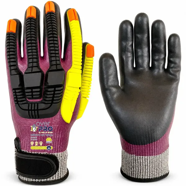 imagem do produto Luva Volk Overpro Impacto Cut Total Roxo 10.09.192.28 Anticorte TDM F Impacto Dorso TPR CA 48324