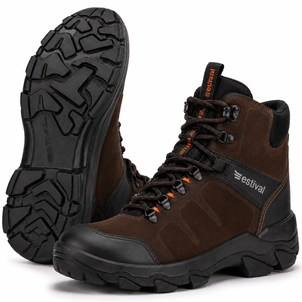 imagem do produto Bota de Segurança Estival Discovery DC20001S1 Marrom Bico de PVC CA 44591 imagem do produto Bota de Segurança Estival Discovery DC20001S1 Marrom Bico de PVC CA 44591